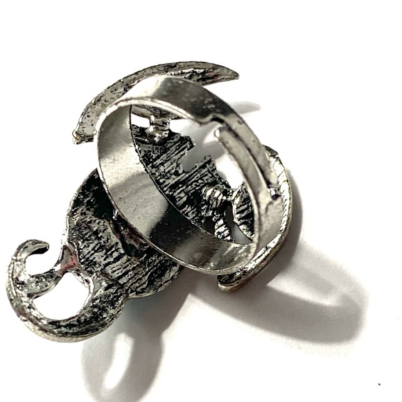 Lobster Ring Adjustable Band Turquoise - Picture 2 of 2